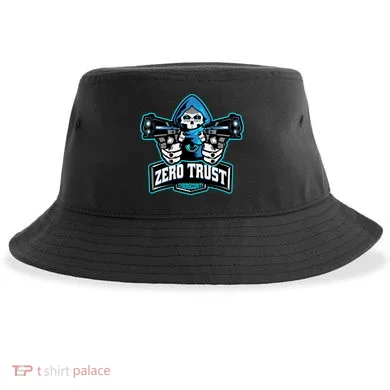 Zero Trust Hacking Cyber Security Developer Programmer Gift Sustainable Bucket Hat