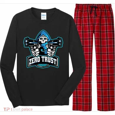 Zero Trust Hacking Cyber Security Developer Programmer Gift Long Sleeve Pajama Set