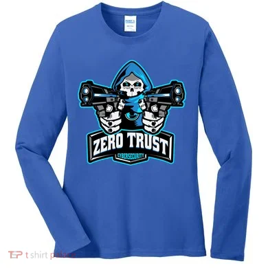 Zero Trust Hacking Cyber Security Developer Programmer Gift Women's Long Sleeve Shirt