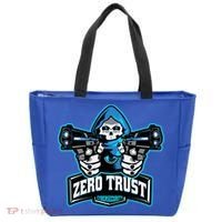 Zero Trust Hacking Cyber Security Developer Programmer Gift Tote Bag thumb 0