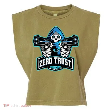 Zero Trust Hacking Cyber Security Developer Programmer Gift Garment-Dyed Women's Muscle Tee