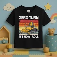 Zero Turn Its How I Roll Landscaping Funny Lawn Mower Toddler T-Shirt thumb 3
