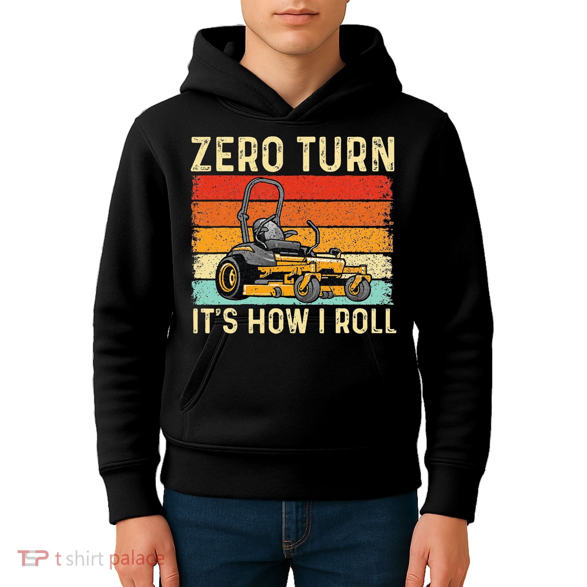 Zero Turn ItS How I Roll Landscaper Gardener Lawn Mowing Kids Hoodie