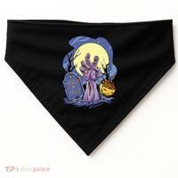 Zombie Trick Or Treat Spooky Halloween USA-Made Doggie Bandana thumb 0