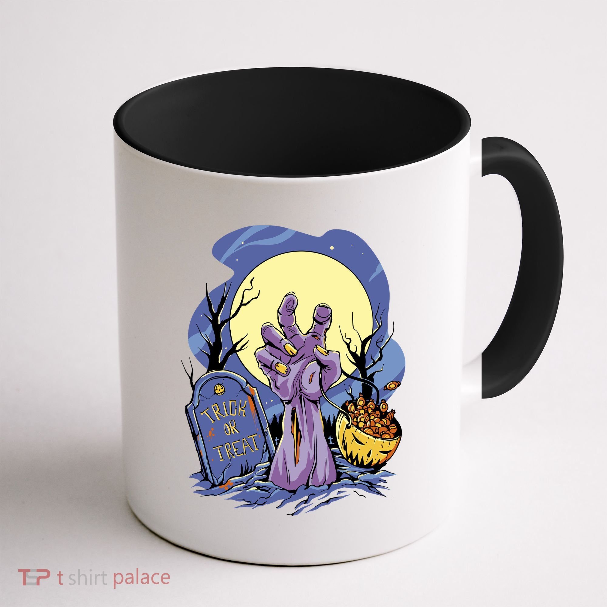 Zombie Trick Or Treat Spooky Halloween Coffee Mug