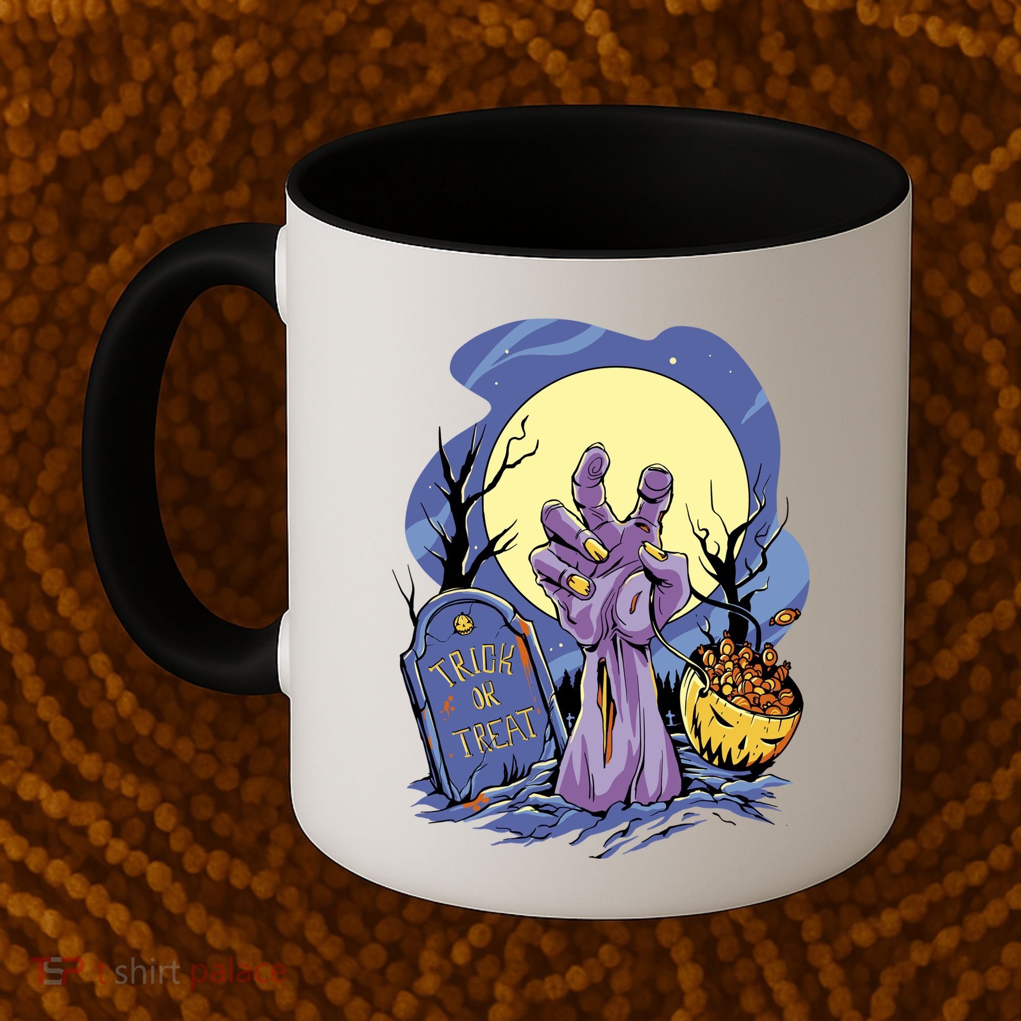 Zombie Trick Or Treat Spooky Halloween Coffee Mug