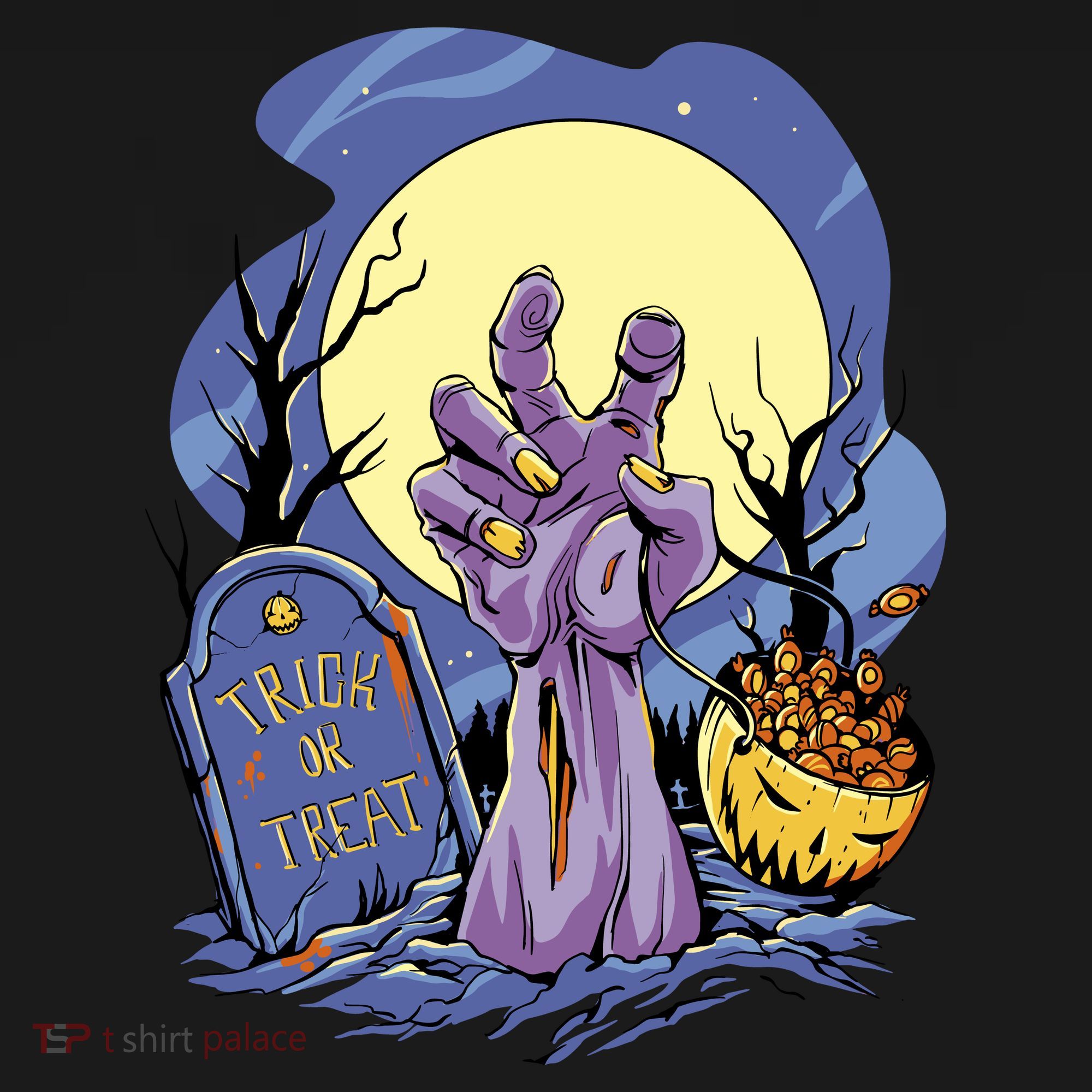 Zombie Trick Or Treat Spooky Halloween Ornament
