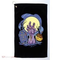 Zombie Trick Or Treat Spooky Halloween Golf Towel thumb 0