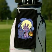 Zombie Trick Or Treat Spooky Halloween Golf Towel thumb 2