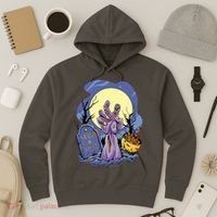 Zombie Trick Or Treat Spooky Halloween Hoodie thumb 3