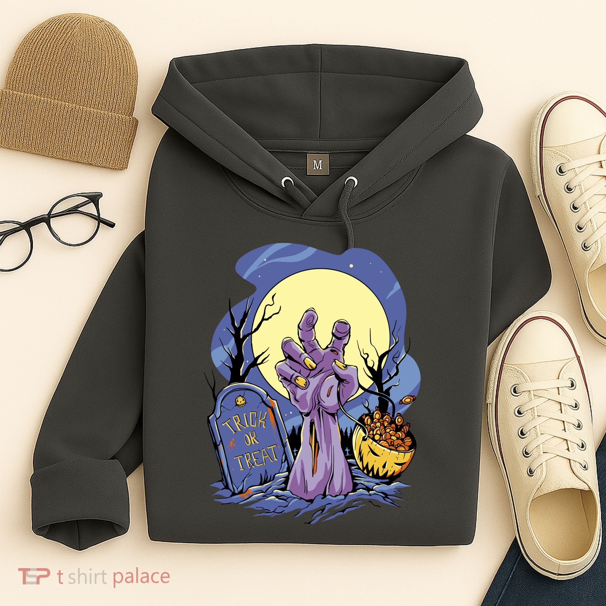 Zombie Trick Or Treat Spooky Halloween Hoodie