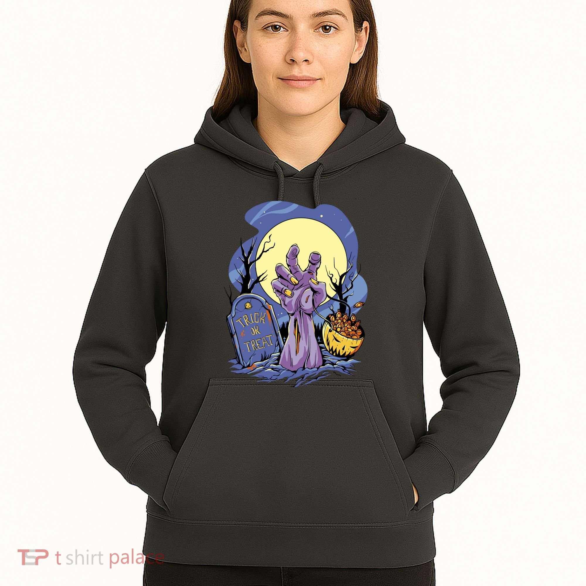 Zombie Trick Or Treat Spooky Halloween Hoodie