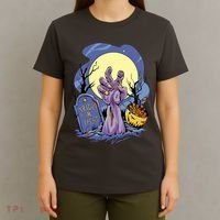 Zombie Trick Or Treat Spooky Halloween T-Shirt thumb 4