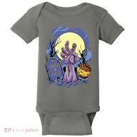 Zombie Trick Or Treat Spooky Halloween Baby Bodysuit thumb 0