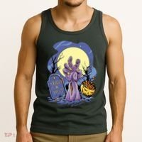 Zombie Trick Or Treat Spooky Halloween Tank Top thumb 3