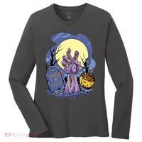 Zombie Trick Or Treat Spooky Halloween Women's Long Sleeve Shirt thumb 0