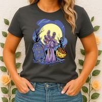 Zombie Trick Or Treat Spooky Halloween Women's T-Shirt thumb 2