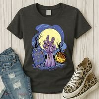 Zombie Trick Or Treat Spooky Halloween Women's T-Shirt thumb 3