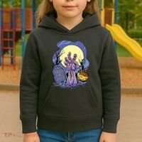 Zombie Trick Or Treat Spooky Halloween Kids Hoodie thumb 3