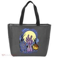 Zombie Trick Or Treat Spooky Halloween Tote Bag thumb 0