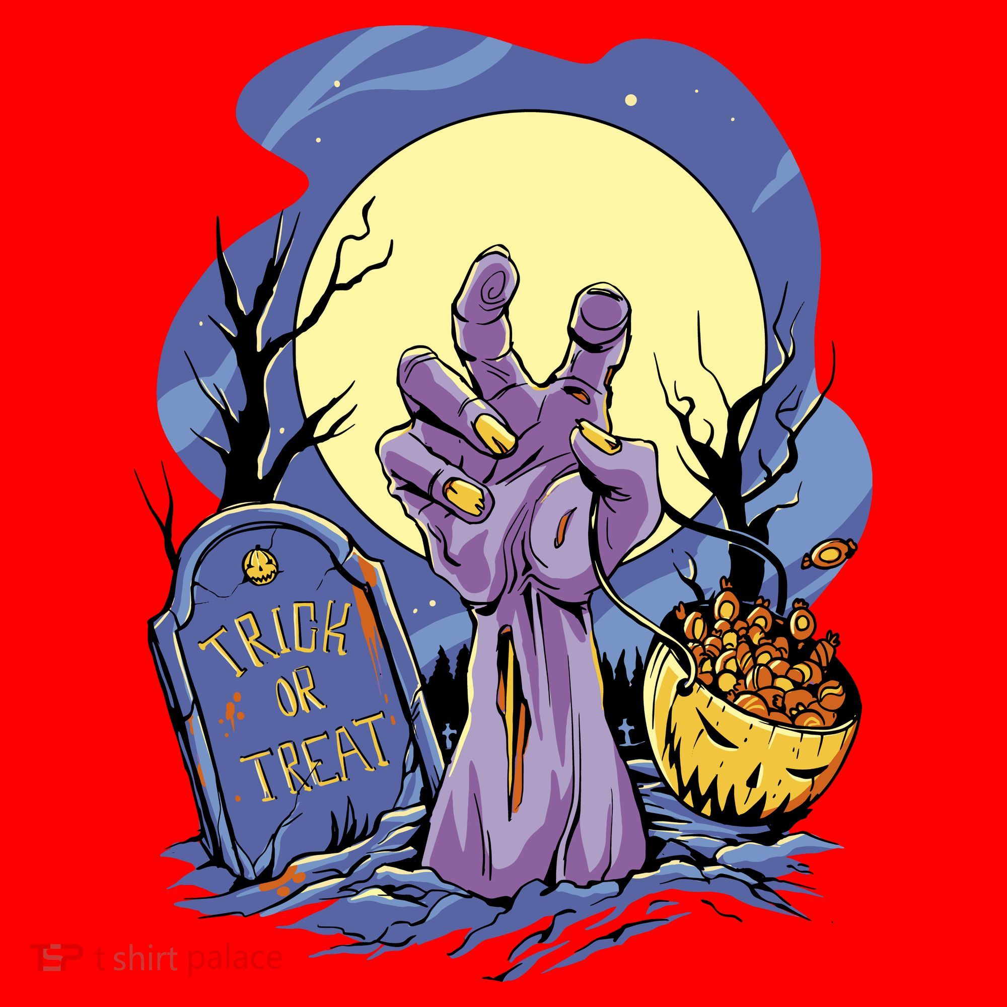 Zombie Trick Or Treat Spooky Halloween Santa Hat
