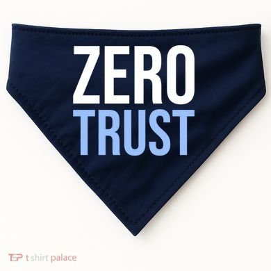 Zero Trust Security Cyber Security Hacking Developer Funny USA-Made Doggie Bandana