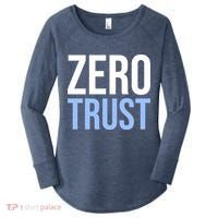 Zero Trust Security Cyber Security Hacking Developer Funny Women's Perfect Tri Tunic Long Sleeve Shirt thumb 0