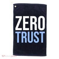 Zero Trust Security Cyber Security Hacking Developer Funny Golf Towel thumb 0