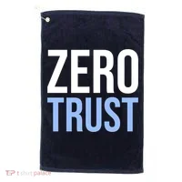 Zero Trust Security Cyber Security Hacking Developer Funny Golf Towel thumb 0
