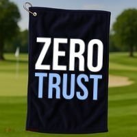 Zero Trust Security Cyber Security Hacking Developer Funny Golf Towel thumb 1