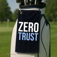 Zero Trust Security Cyber Security Hacking Developer Funny Golf Towel thumb 2