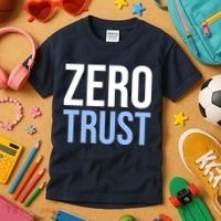 Zero Trust Security Cyber Security Hacking Developer Funny Kids T-Shirt thumb 3