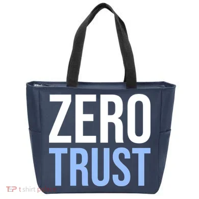 Zero Trust Security Cyber Security Hacking Developer Funny Tote Bag