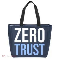 Zero Trust Security Cyber Security Hacking Developer Funny Tote Bag thumb 0