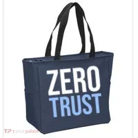 Zero Trust Security Cyber Security Hacking Developer Funny Tote Bag thumb 2