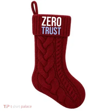 Zero Trust Security Cyber Security Hacking Developer Funny Knit Stocking