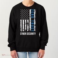 Zero Trust Us Flag Cyber Security Hacking Hacker Developer Funny Gift Women's Sweatshirt thumb 0