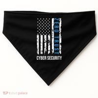 Zero Trust Us Flag Cyber Security Hacking Hacker Developer Funny Gift USA-Made Doggie Bandana thumb 0