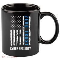 Zero Trust Us Flag Cyber Security Hacking Hacker Developer Funny Gift 11oz C Handle Ceramic Mug thumb 0