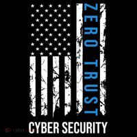 Zero Trust Us Flag Cyber Security Hacking Hacker Developer Funny Gift Ornament thumb 1