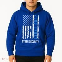 Zero Trust Us Flag Cyber Security Hacking Hacker Developer Funny Gift Hoodie thumb 2