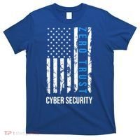 Zero Trust Us Flag Cyber Security Hacking Hacker Developer Funny Gift T-Shirt thumb 0