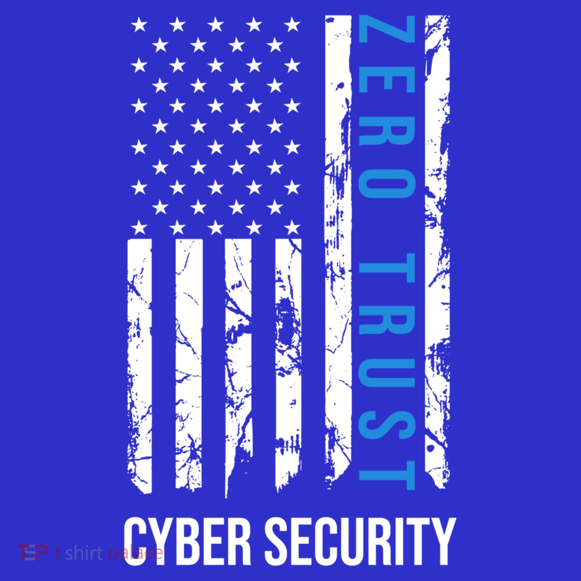 Zero Trust Us Flag Cyber Security Hacking Hacker Developer Funny Gift Polo