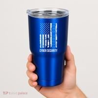 Zero Trust Us Flag Cyber Security Hacking Hacker Developer Funny Gift Tumbler thumb 2