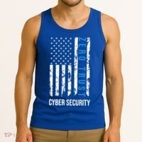 Zero Trust Us Flag Cyber Security Hacking Hacker Developer Funny Gift Tank Top thumb 3