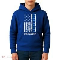 Zero Trust Us Flag Cyber Security Hacking Hacker Developer Funny Gift Kids Hoodie thumb 4