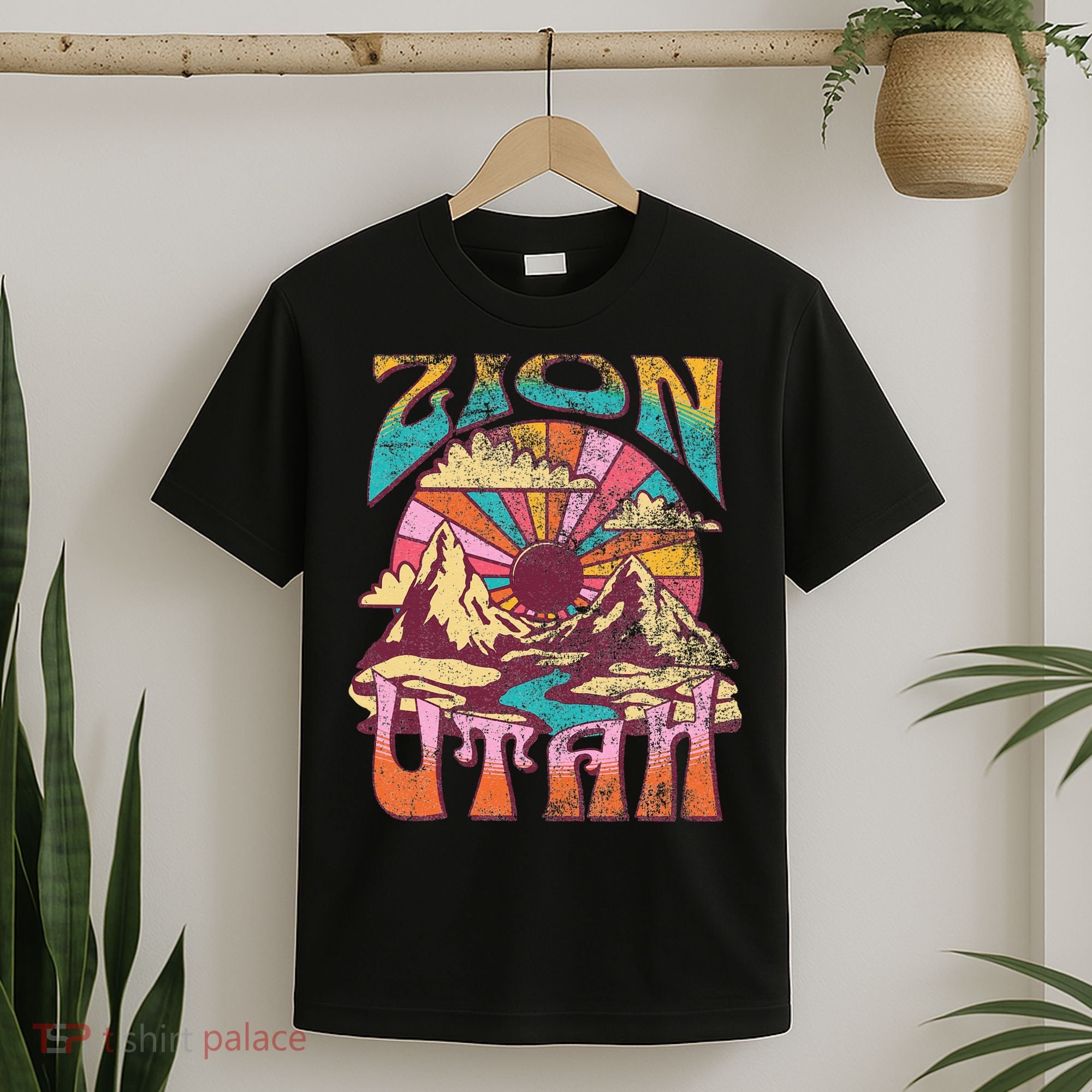 Zion Utah Nature Hiking Mountains Outdoors Vintage T-Shirt
