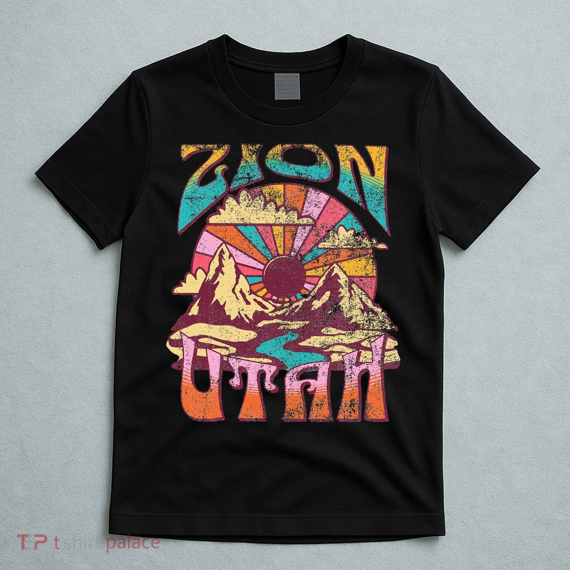 Zion Utah Nature Hiking Mountains Outdoors Vintage T-Shirt