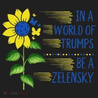 Zelensky Ukraine Support In A World Of Trumps Be A Zelensky Women's Sweatshirt thumb 2