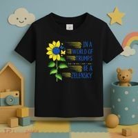 Zelensky Ukraine Support In A World Of Trumps Be A Zelensky Toddler T-Shirt thumb 3